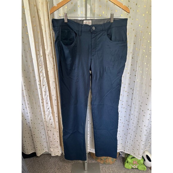 Original Weatherproof Vintage Men's Navy Nylon Stretch Straight Fit Pants 34 - Picture 2 of 6